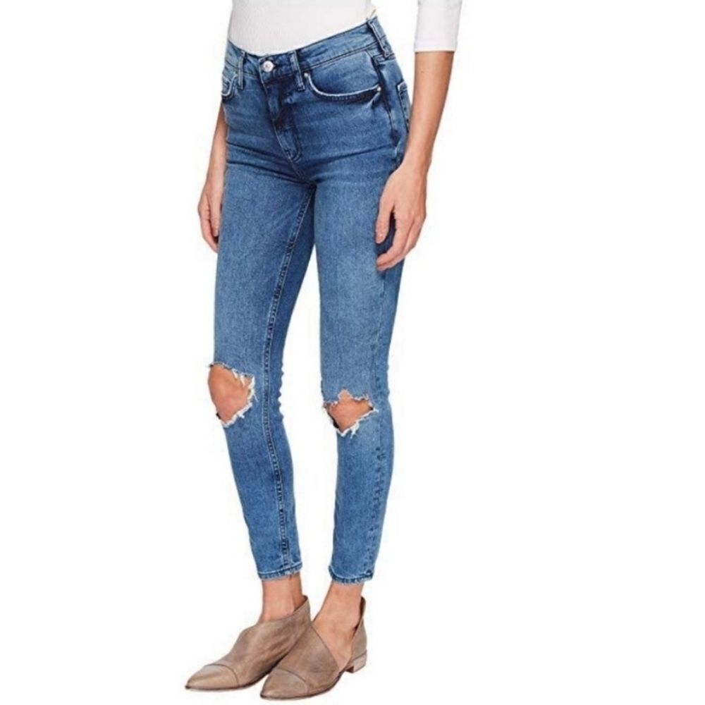 Free People Busted Knee Skinny Jean OB754010R